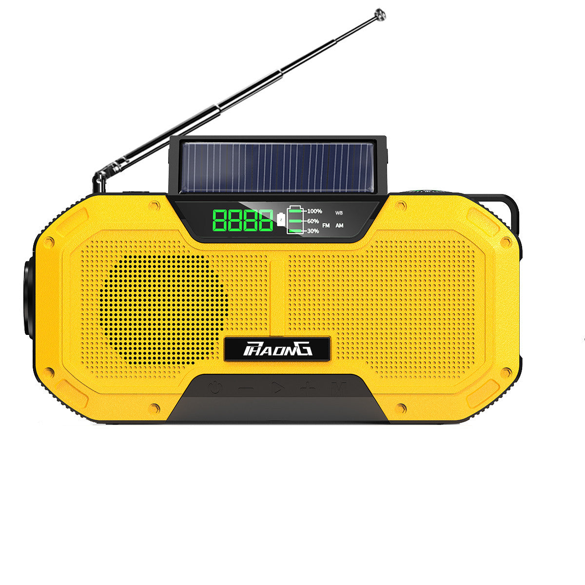 Outdoor Emergency Radio Bluetooth Speaker Solar Hand Flashlight Mobile Charging 5000 Mah Large Capacity